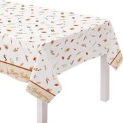 Happy Thanksgiving Flannel-Backed Vinyl Table Cover