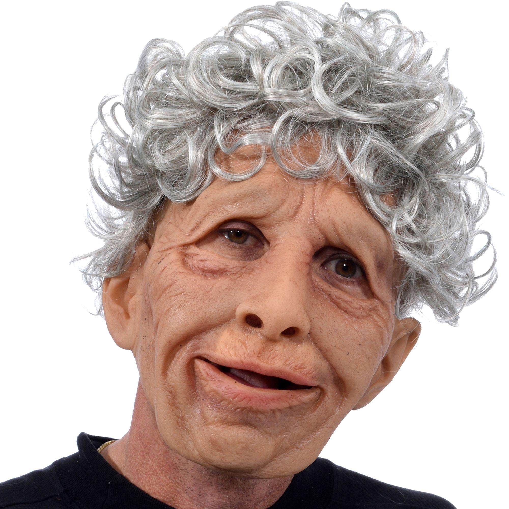 Female Full Head Human Latex Mask Old Women Grandma Mask Halloween Costume  Cosplay Party Fancy Dress