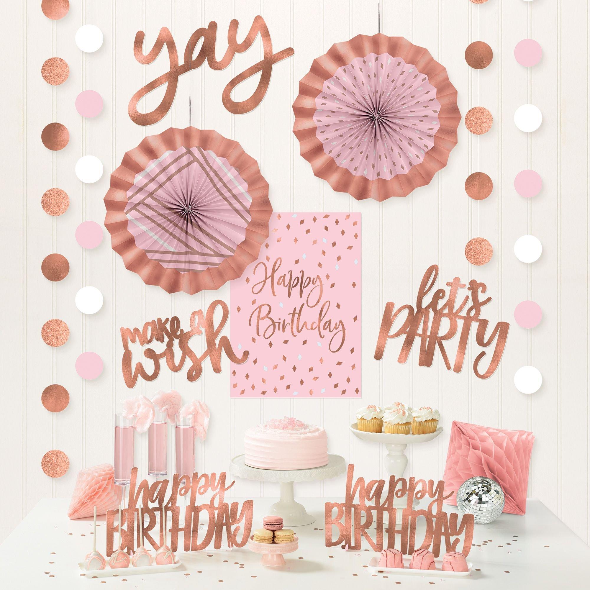 Pink Theme Happy Birthday Decoration Kit - Pink Happy Birthday