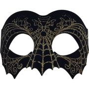 Black & Gold Spiderweb Domino Mask