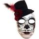 Feathered Hat Calavera Day of the Dead Mask