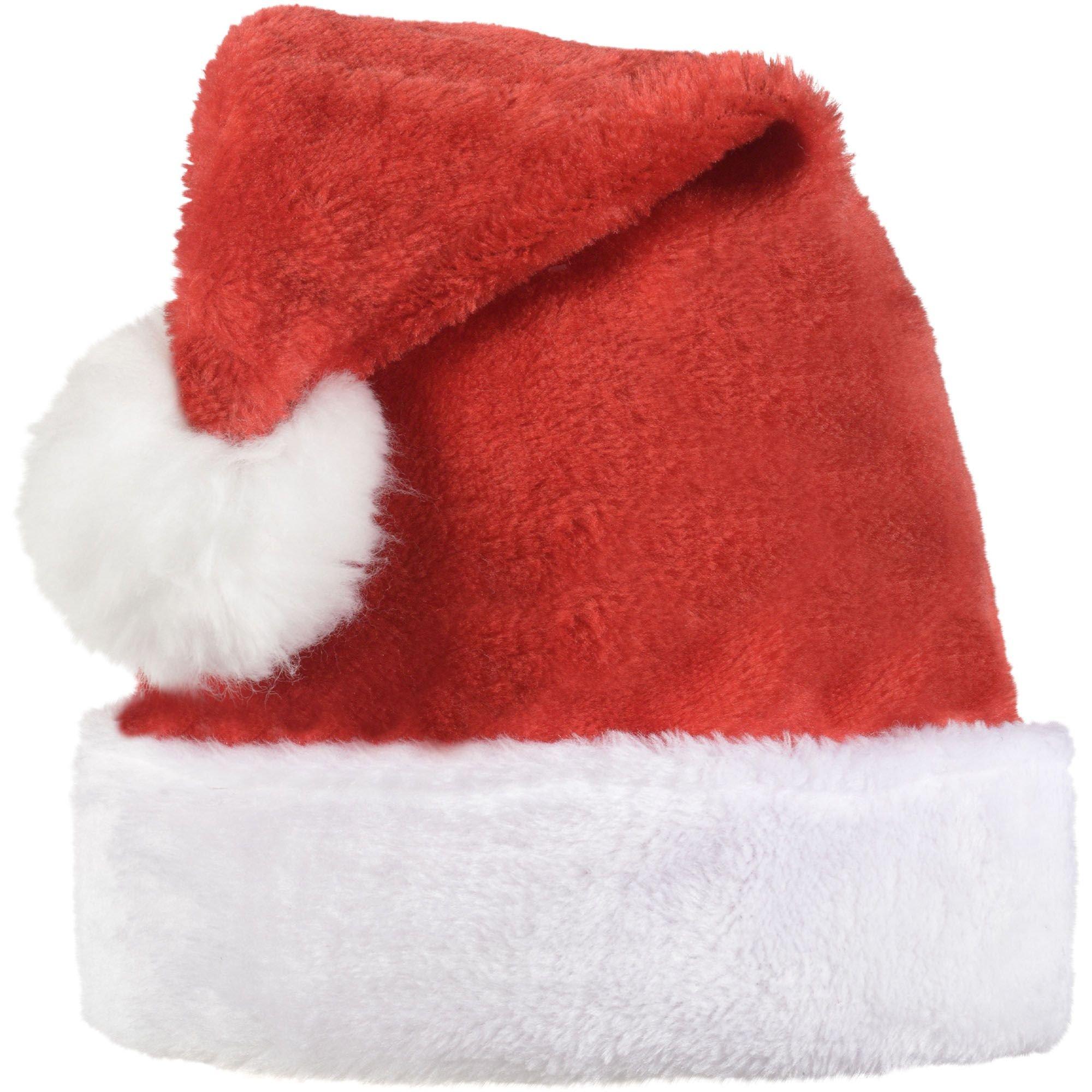 Plush santa hot sale hat