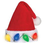 Christmas Bulb Light-Up Santa Hat