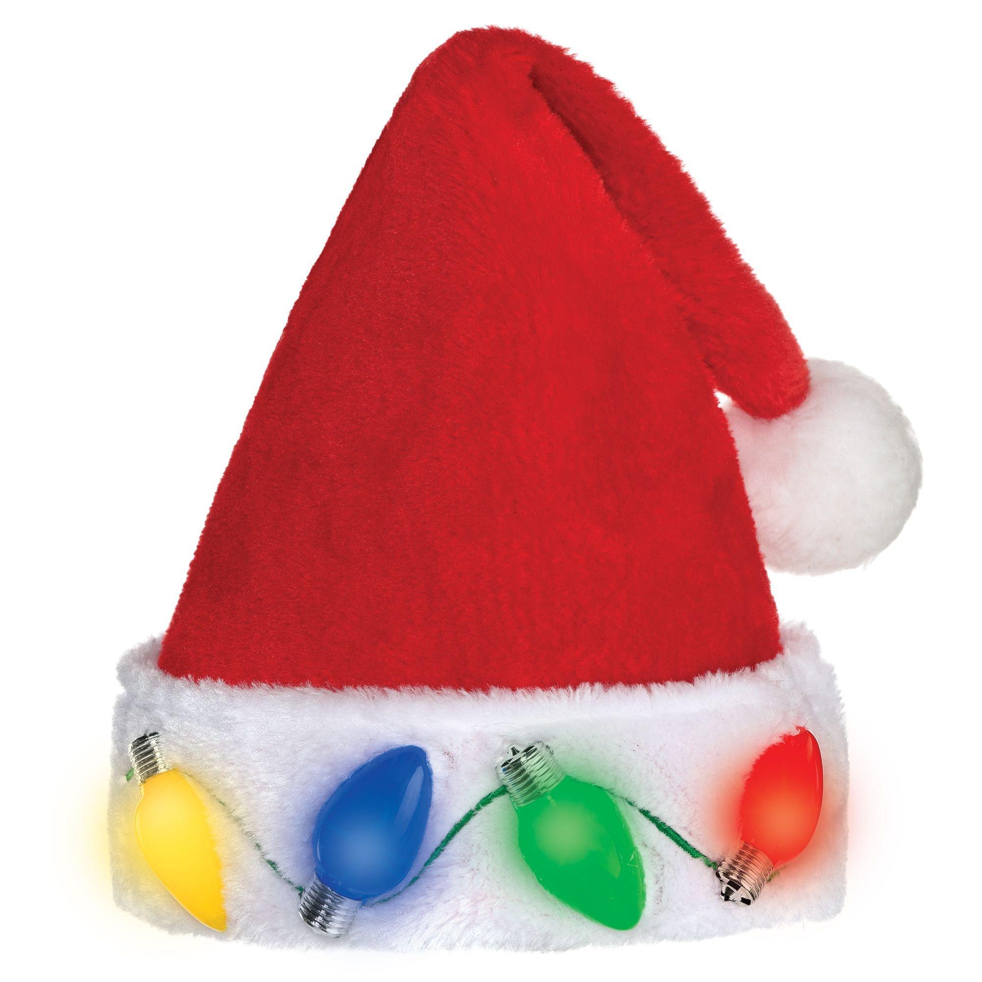 Christmas hat with lights on sale