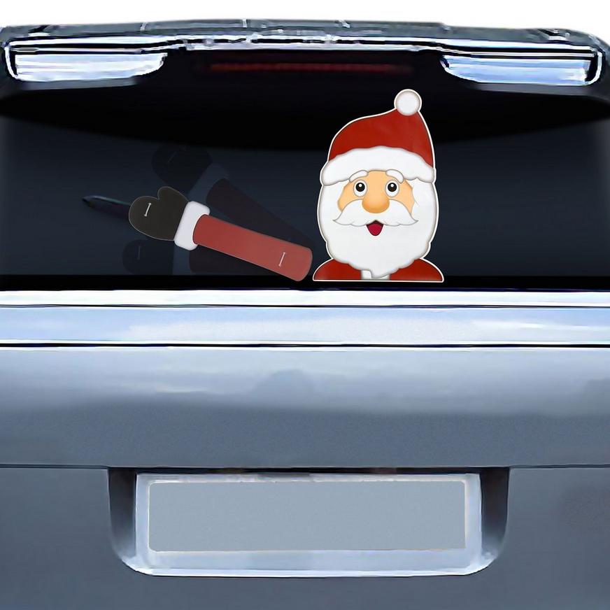 Merry Christmas Design Car Sticker Wiper Santa Claus Snowman Window Decals Decor 