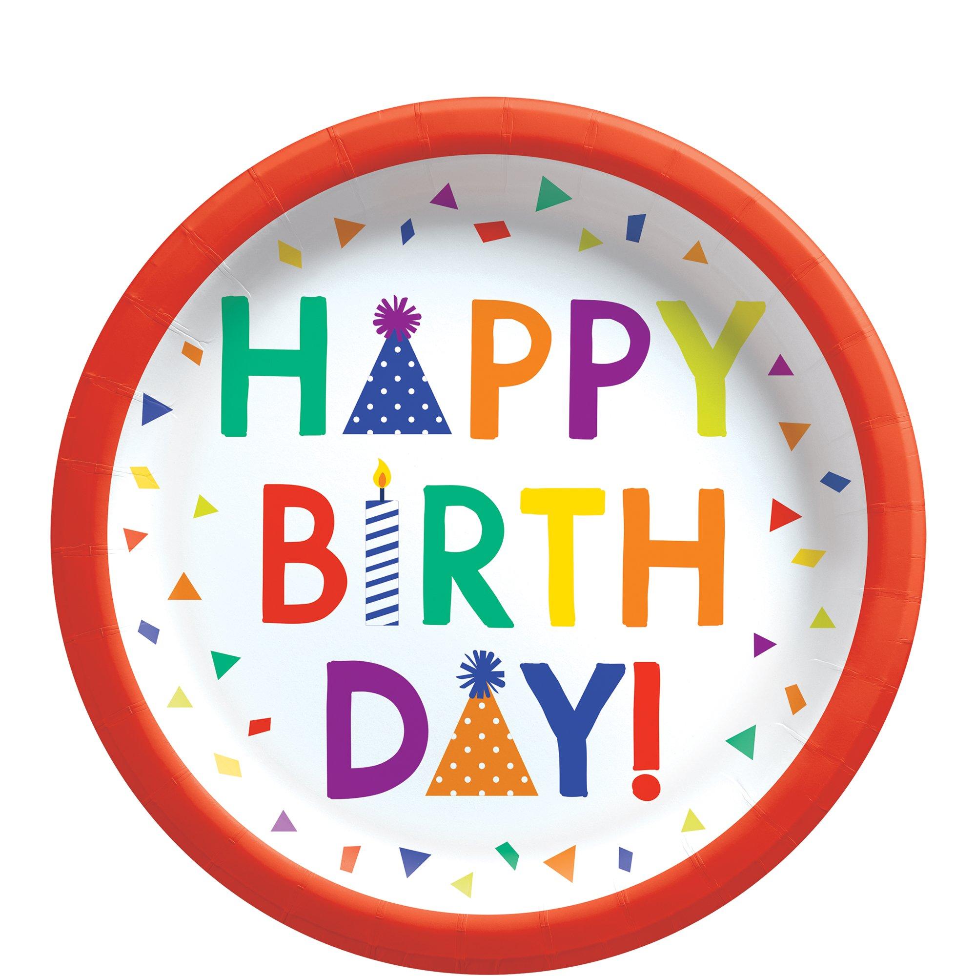 Confetti Time Happy Birthday Paper Lunch Plates, 8.5in, 8ct | Party City