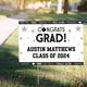 Custom Grid Graduation Photo Yard Sign