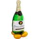 AirLoonz Bubbly Wine Bottle Balloon, 60in