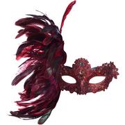 Scarlet Venetian Masquerade Mask