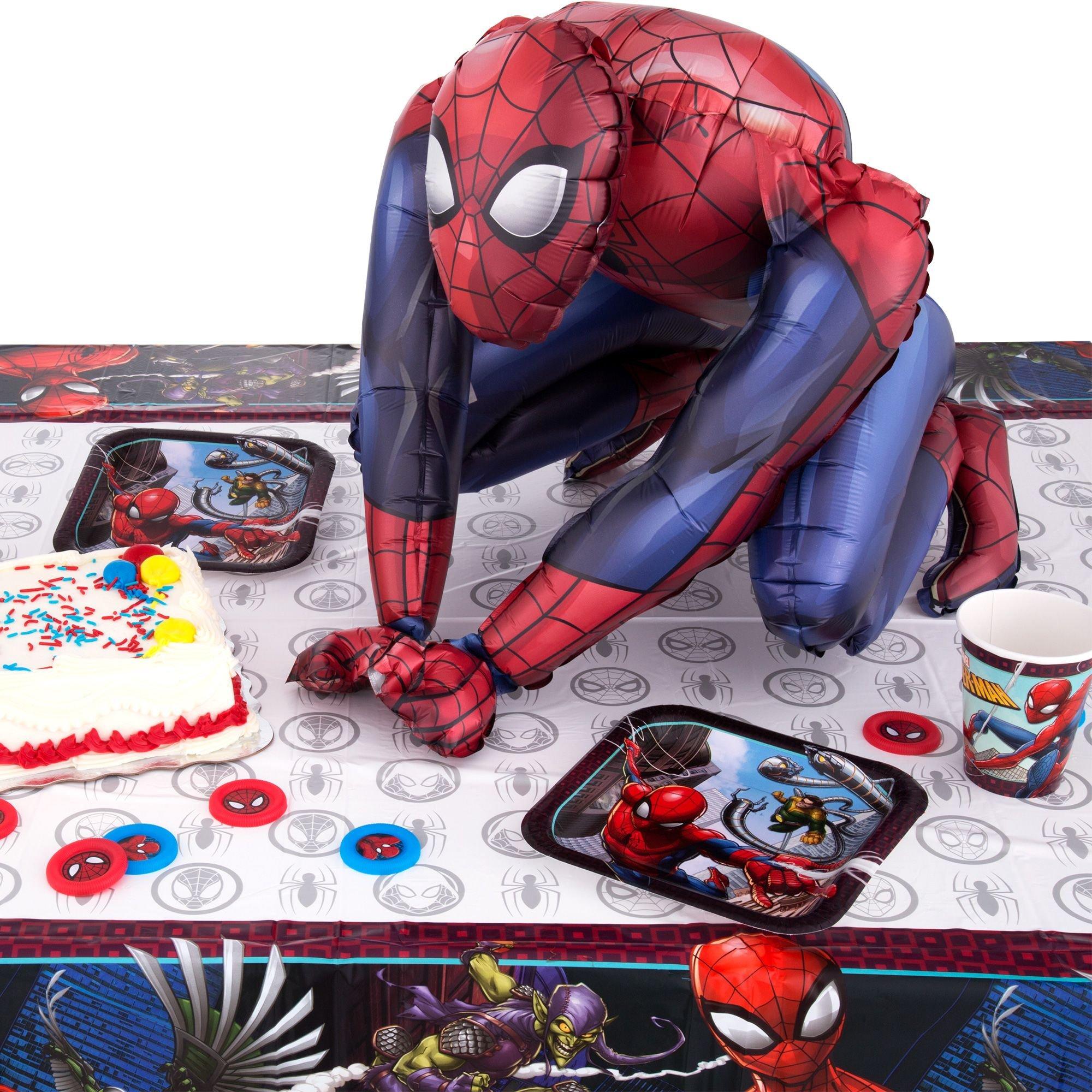 Spiderman Birthday Party Supplies and Decorations, Spiderman Party  Supplies, Serves 16 Guests, Includes Tableware and Decor with Table Cover,  Banner
