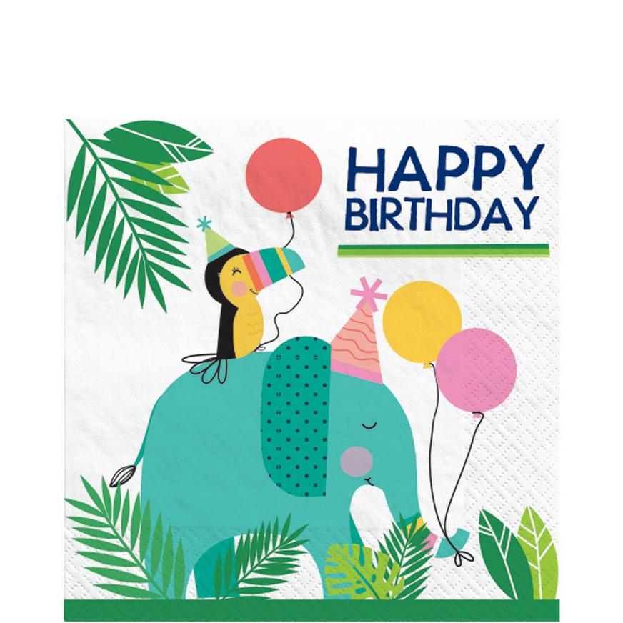 Jungle Birthday Lunch Napkins, 6.5in, 16ct