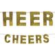 Gold Sequin Cheers New Year's Cardstock Letter Banner, 12ft