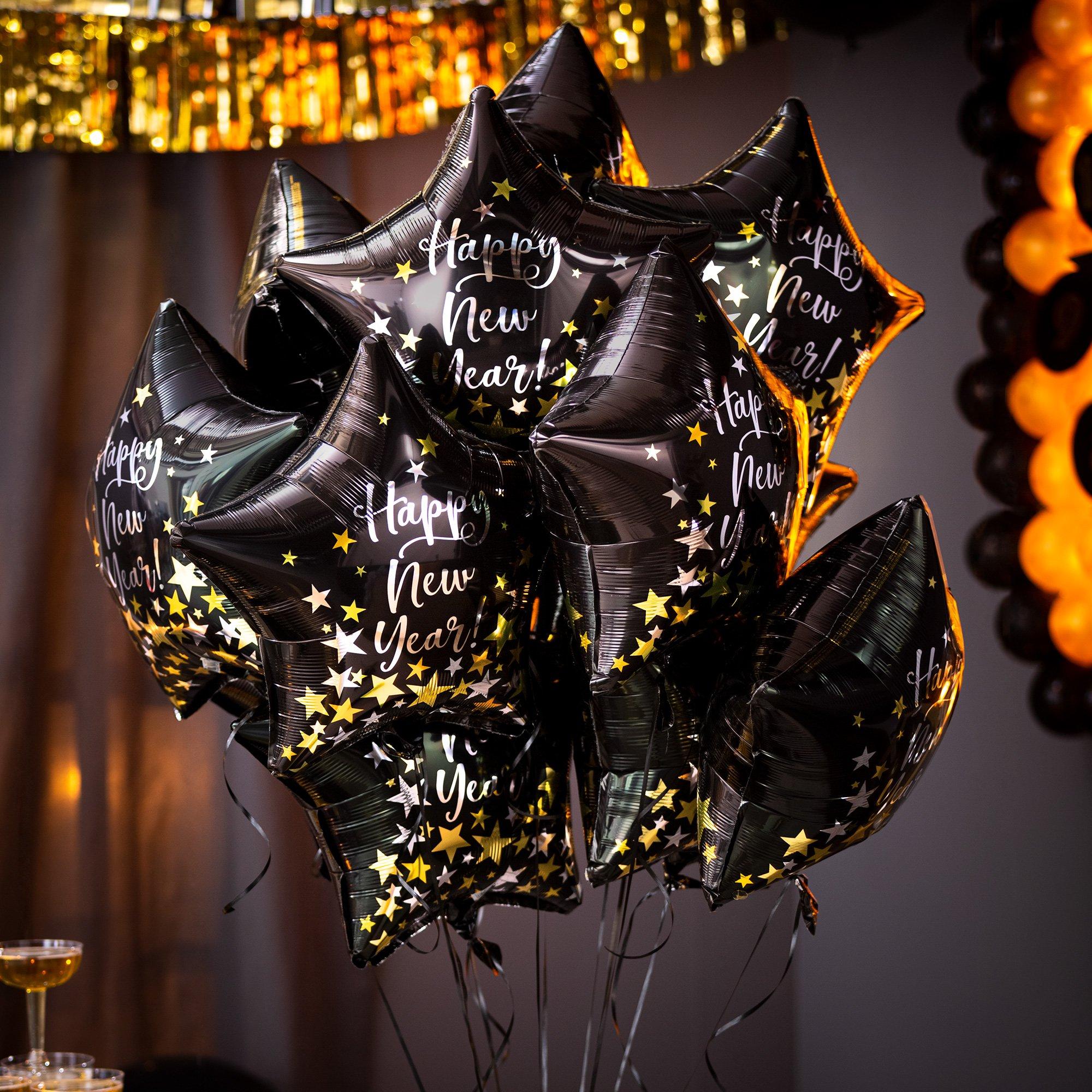 Happy New Year Star Foil Balloon, 19in - New Year Celebration