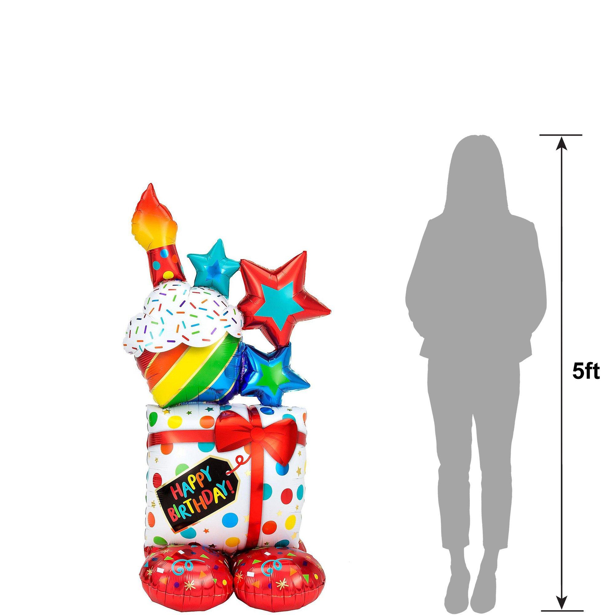 AirLoonz Stacked Birthday Icons Balloon, 55in