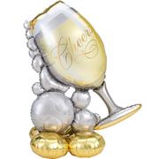 AirLoonz Bubbly Wine Glass Balloon, 51in