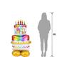 AirLoonz Birthday Cake Balloon, 53in