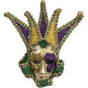 Mardi Gras Jester Face Mask Ornament