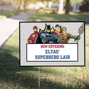 Custom Justice League Heroes Unite Yard Sign