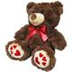 Brown Teddy Bear Plush with Ribbon Bow