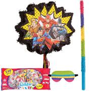 Justice League Heroes Unite Pull String Pinata Kit with Candy