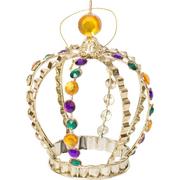 Gold Jewel Crown Mardi Gras Ornament