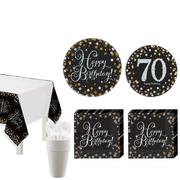 Sparkling Celebration 70th Birthday Tableware Kit for 8 Guests