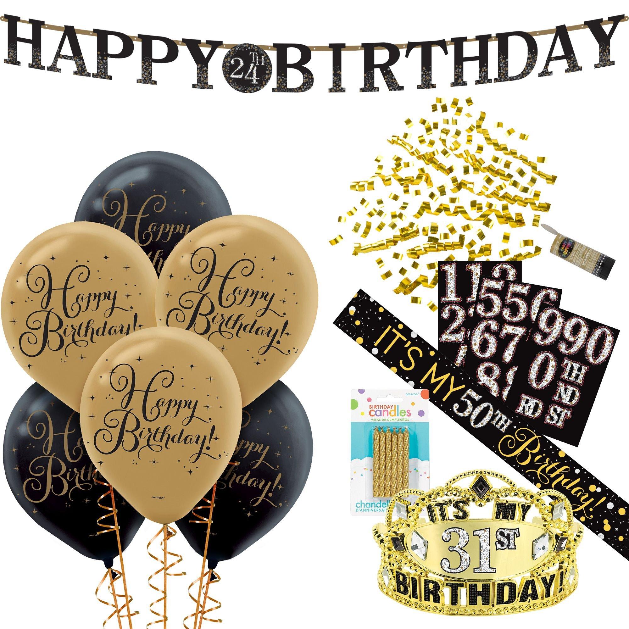 Happy Birthday Banner Party City Sparkling Celebration Birthday Party Kit | Party City