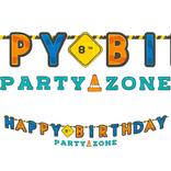 Customizable Construction Party Birthday Letter Banner with Accent Banner