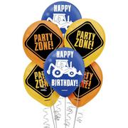 6ct, 12in, Construction Party Latex Balloons