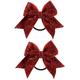 Glitter Red Bow Hair Ties, 2ct