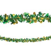 Prismatic St. Patrick's Day Gold Coin Tinsel Garland, 9ft