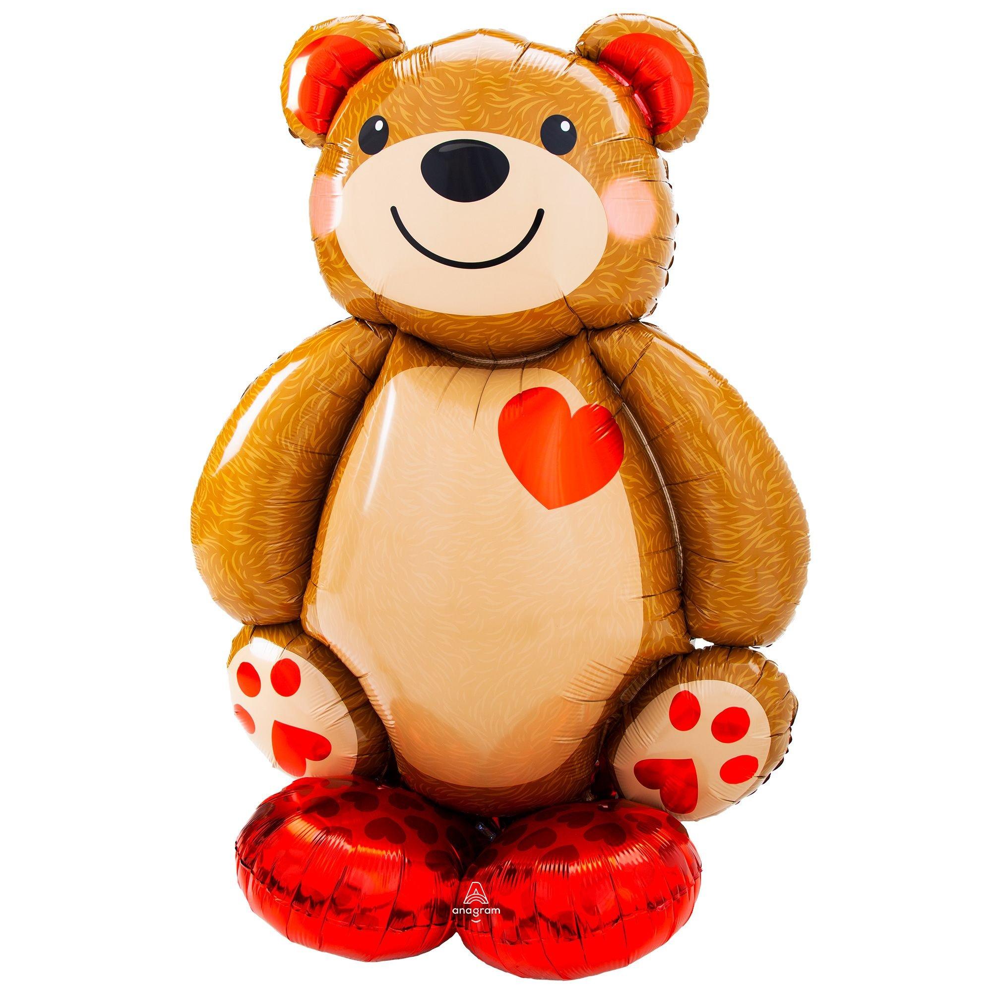 Teddy bear sales helium balloons