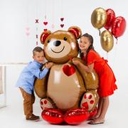 AirLoonz Cuddly Teddy Bear Foil Balloon, 48in