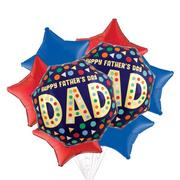 Multicolor Shapes Father's Day Balloon Bouquet, 8pc