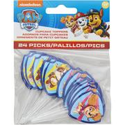 Wilton PAW Patrol Cardstock & Plastic Cupcake Picks, 24ct