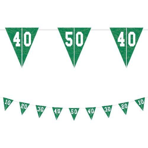 Football House Flag Streamers Pennant 28 x 39 Field Goal Yard Lines Two  Sided