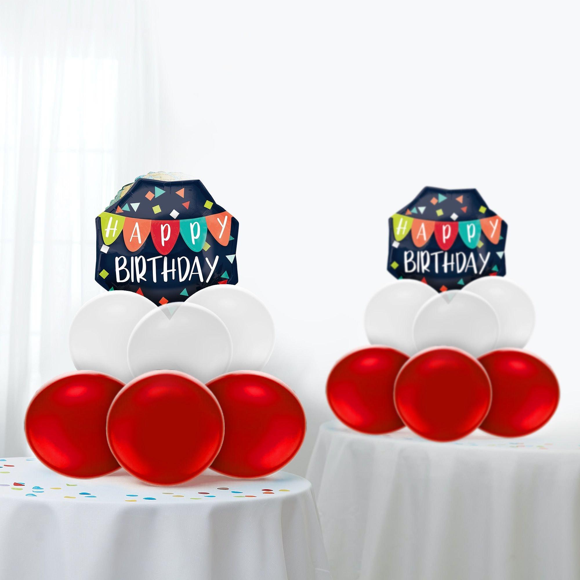 red white birthday party supplies for