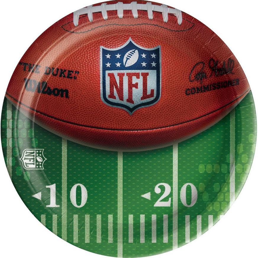 Silver Logo NFL Drive Paper Dinner Plates, 10in, 18ct