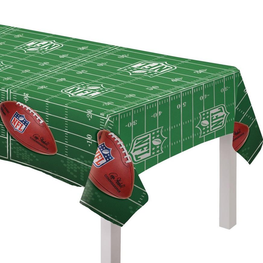 Silver Logo NFL Drive Plastic Table Cover, 54in x 96in