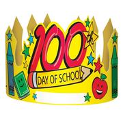 100 Days of School Paper Crowns, 5.25in, 24ct