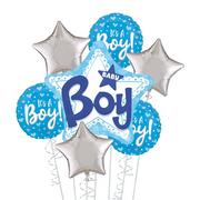It's a Baby Boy Star Deluxe Balloon Bouquet, 7pc