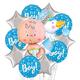 It's a Boy Stork Deluxe Balloon Bouquet, 12pc