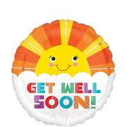 Multicolor Get Well Soon Sunshine Deluxe Balloon Bouquet, 9pc