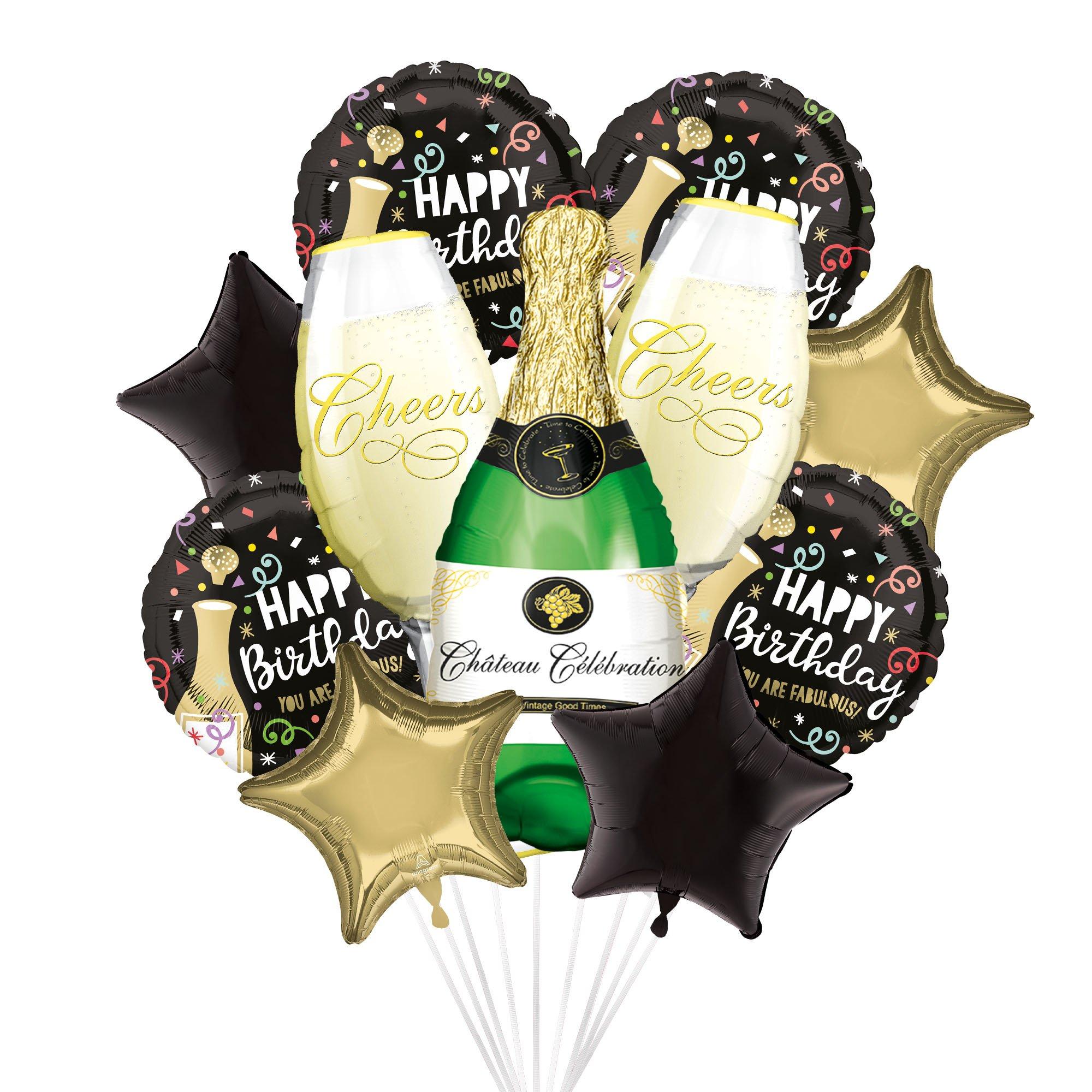 Civic stil storm Champagne Birthday Balloon Bouquet, 11pc | Party City