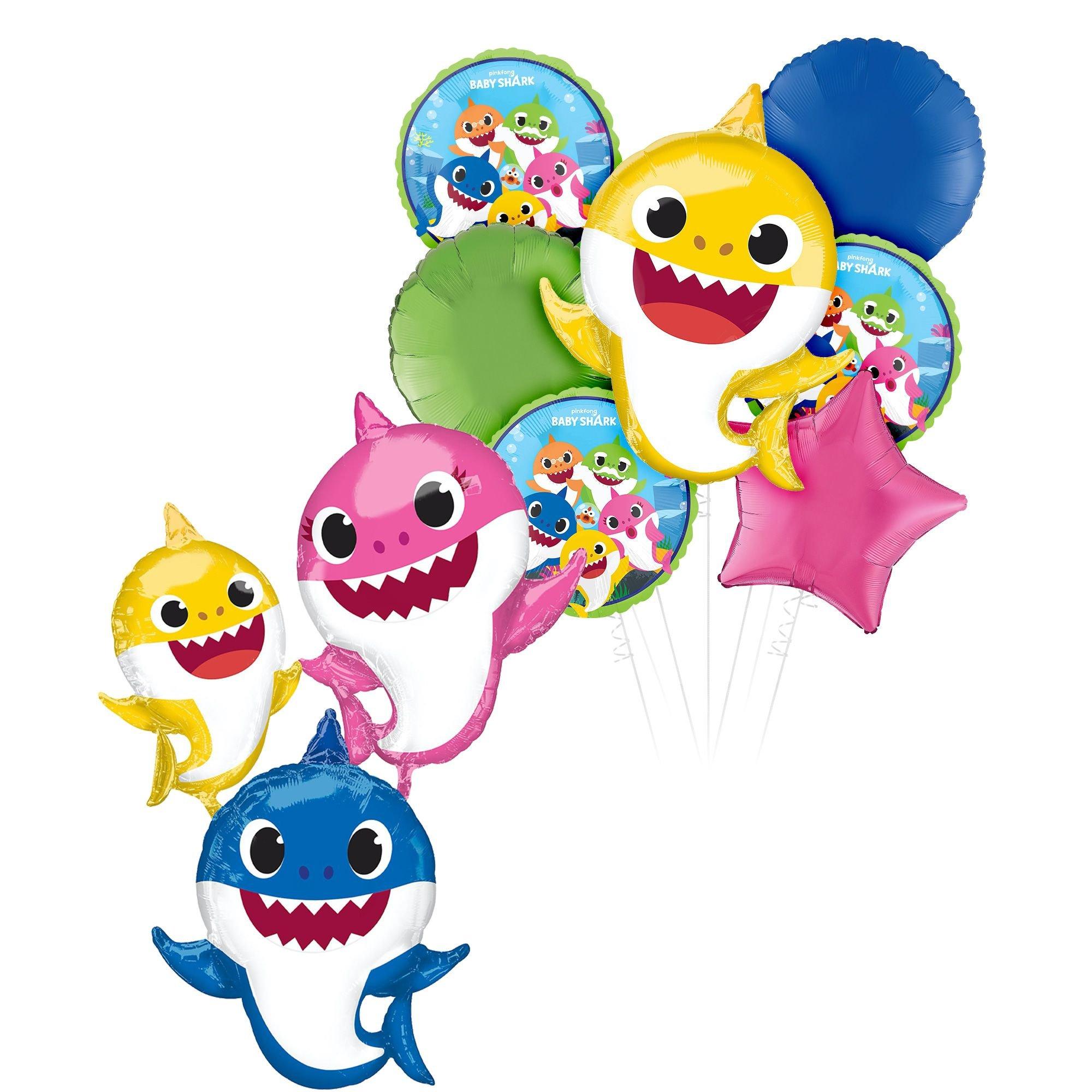 Baby Shark Deluxe Airwalker Balloon Bouquet, 8pc