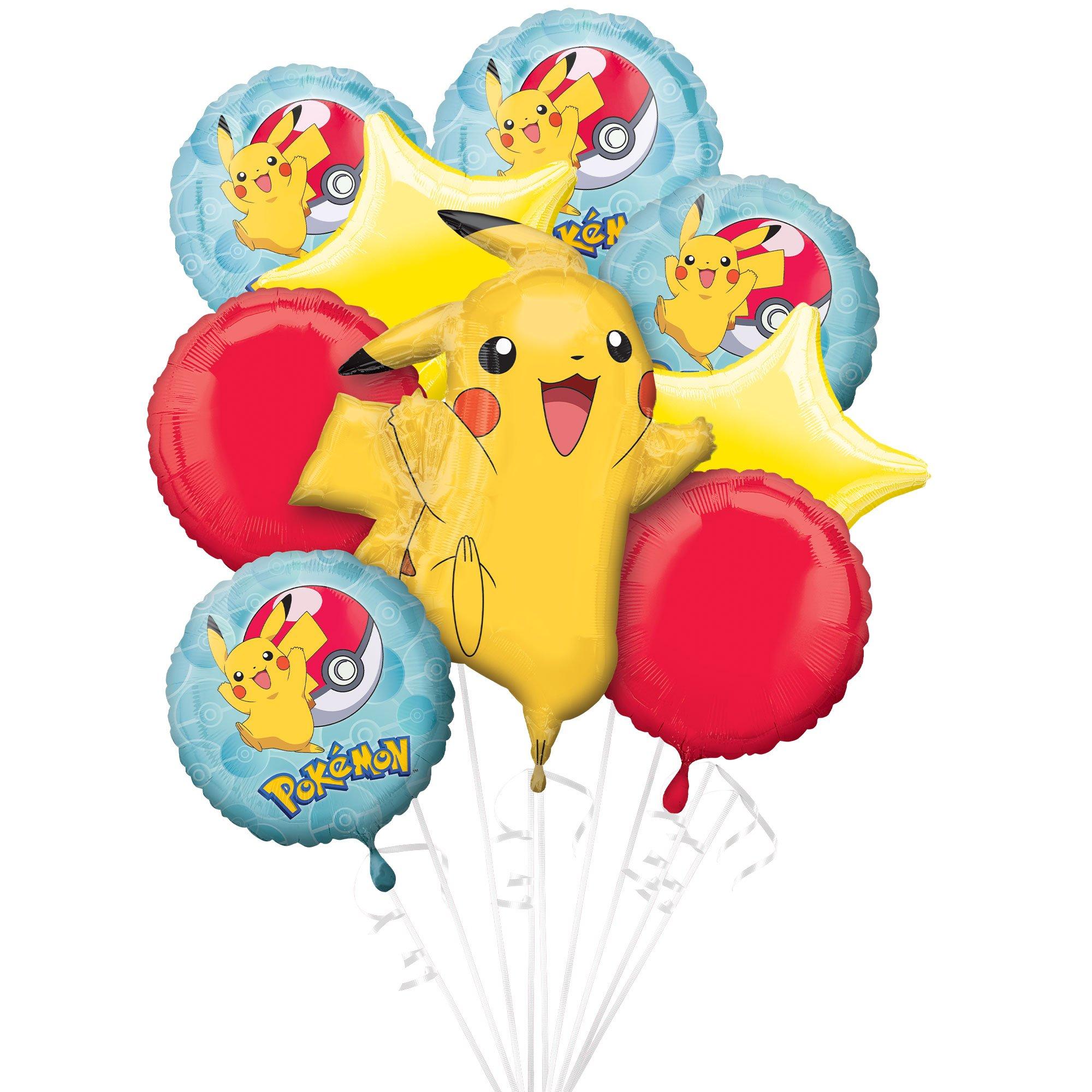 Bouquet pour Ballon Joyeux Anniversaire Pokémon Pikachu (rempli d