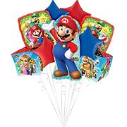 Super Mario Deluxe Airwalker Balloon Bouquet, 9pc