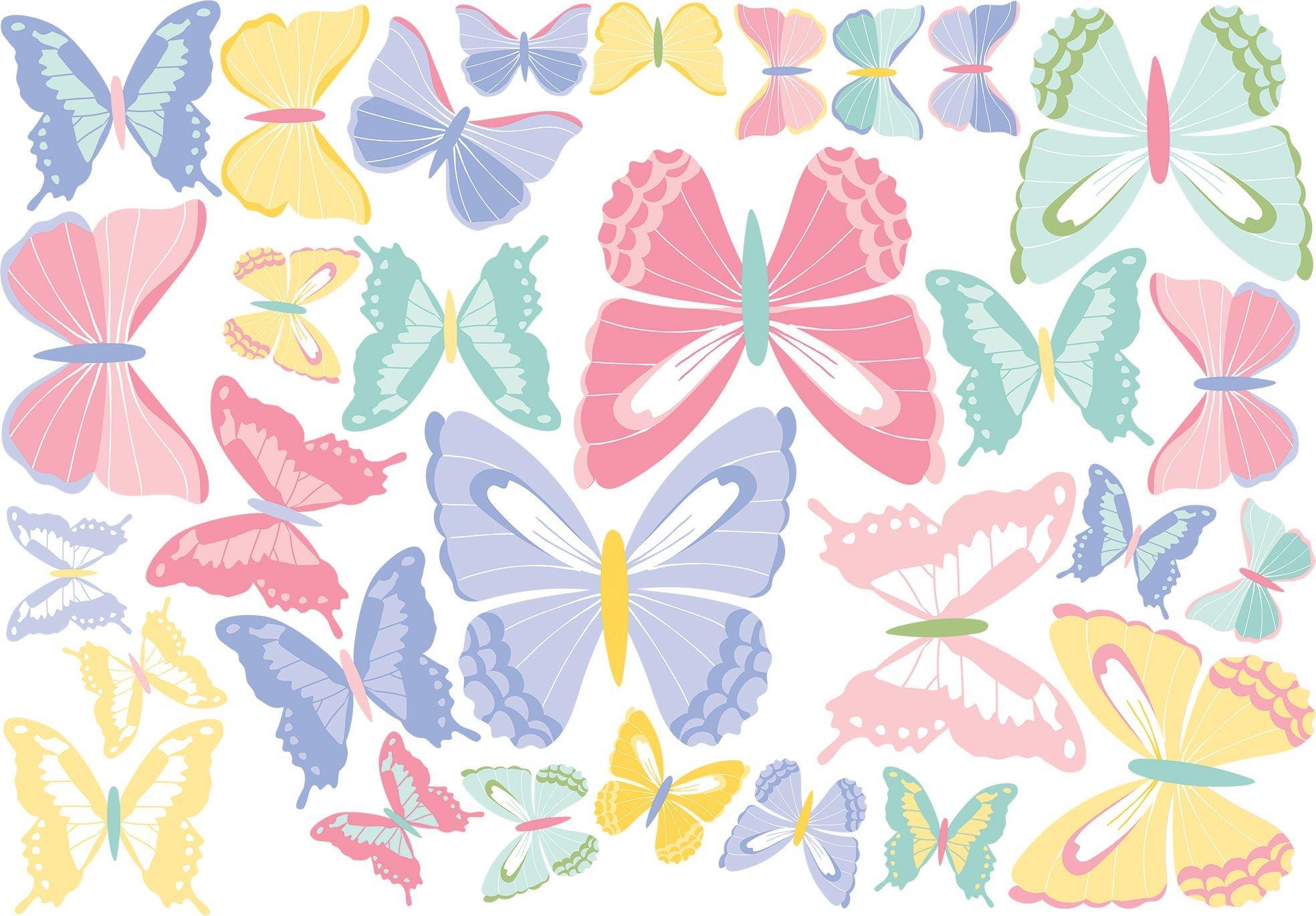 Pastel Butterfly Cutouts 30ct