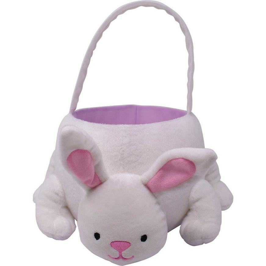 Plush Pastel Bunny Easter Basket