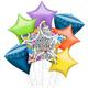Star Birthday Deluxe Balloon Bouquet, 7pc